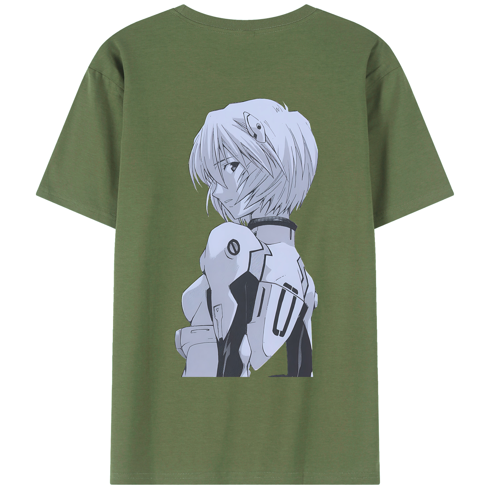 （画像用） EVA 新世紀エヴァンゲリオン 綿100％ メンズ半袖Tシャツ（バックプリント） 通気性